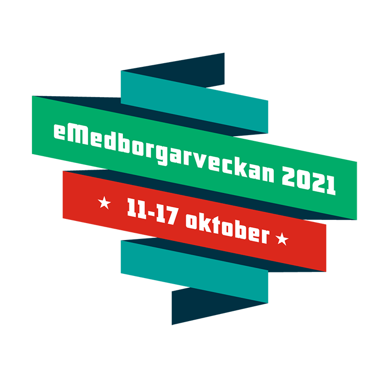Logotyp eMedborgarveckan 2021.