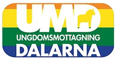 Färgglad logotype ungdomsmottagningen Dalarna.